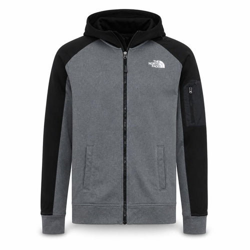 The North Face Men's Grey Full Zip Hooded Fleece Hoodie XS