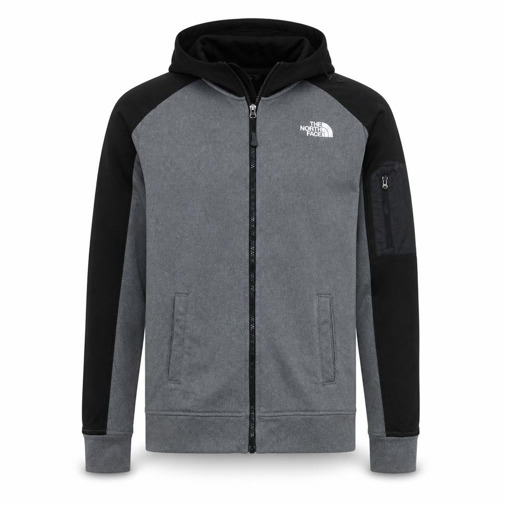 The North Face Men's Grey Full Zip Hooded Fleece Hoodie XS