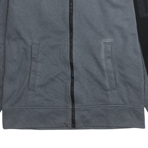 The North Face Men's Grey Full Zip Hooded Fleece Hoodie XS