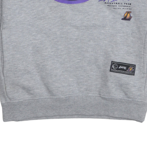 NBA Los Angeles Lakers Boys Grey Pullover Hoodie 11-12 Years Graphic Print