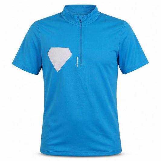 Decathlon Men's Blue Cycling 1/4 Zip Jersey T-Shirt Size M