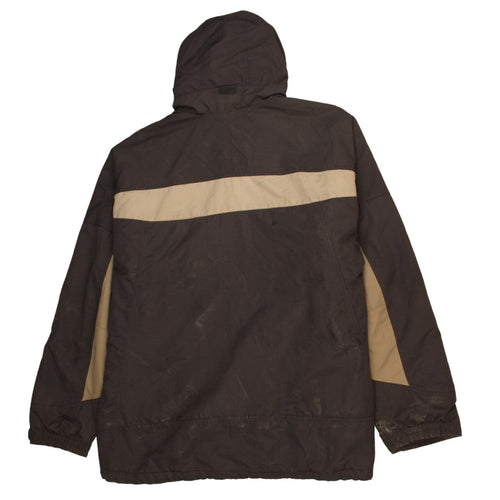 Columbia Men's Brown Beige Hooded Parka Jacket XXL Waterproof Lined