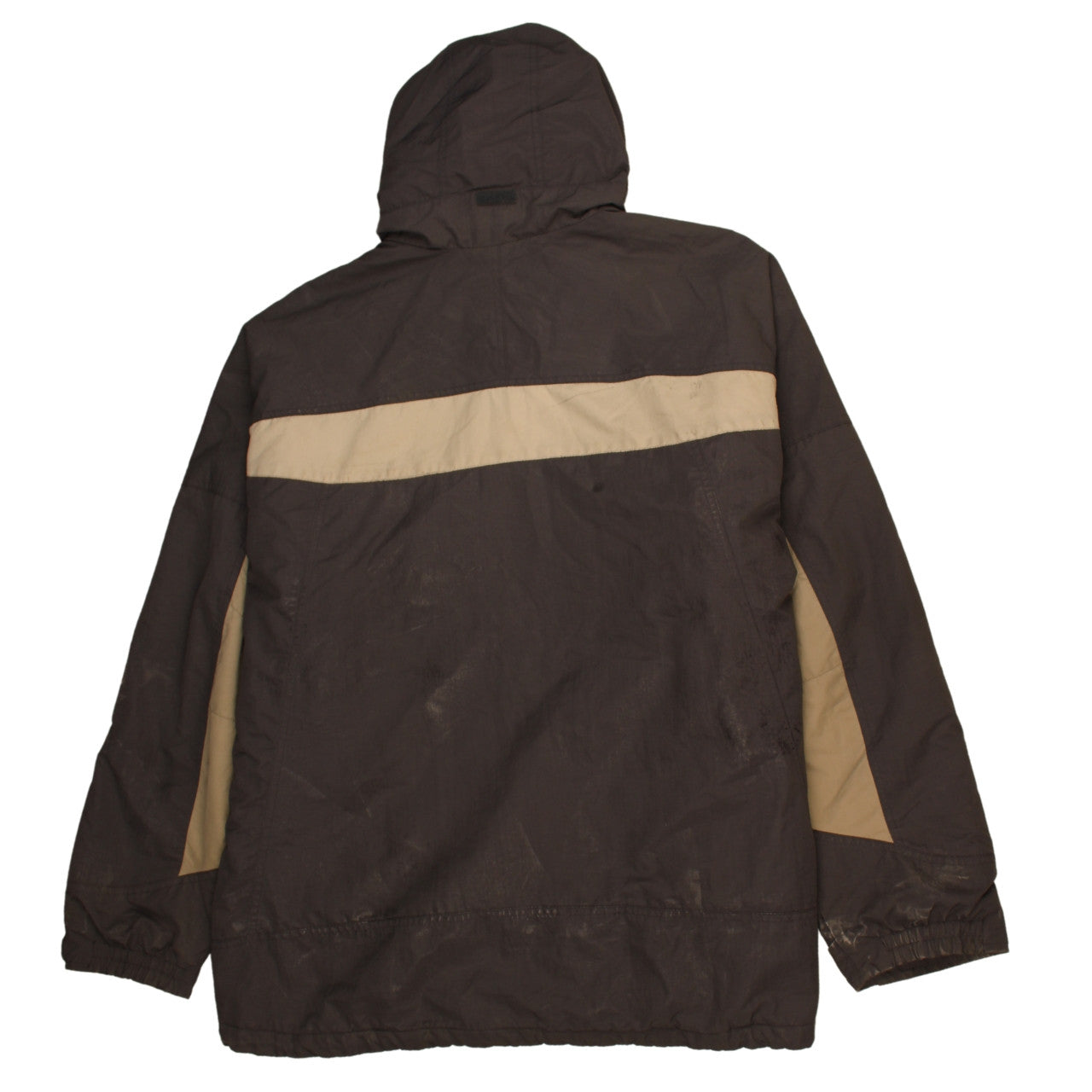 Columbia Men's Brown Beige Hooded Parka Jacket XXL Waterproof Lined
