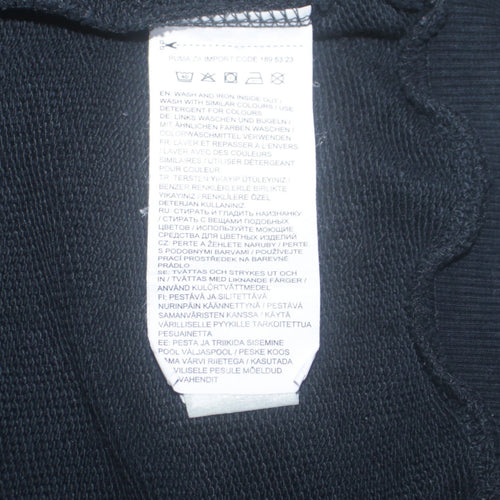 Puma Women's Black Pullover Hoodie Size L Cotton Blend Logo Design