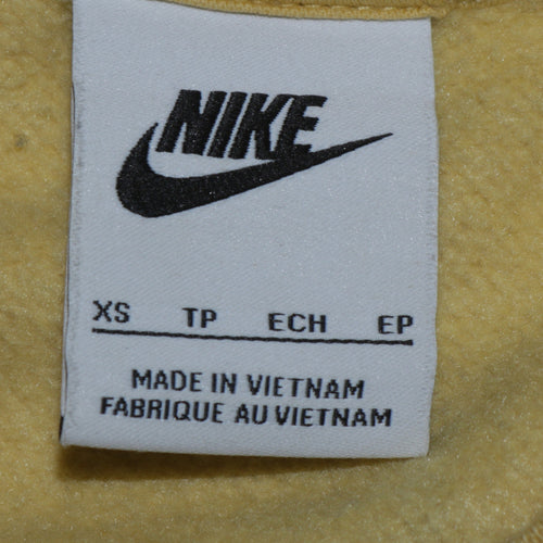 Nike Men's Yellow XS Pullover Crew Neck Fleece Sweatshirt