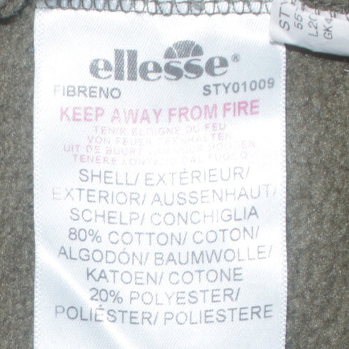 Ellesse Mens Green 1/2 Zip Hoodie Small Logo Sports Fleece