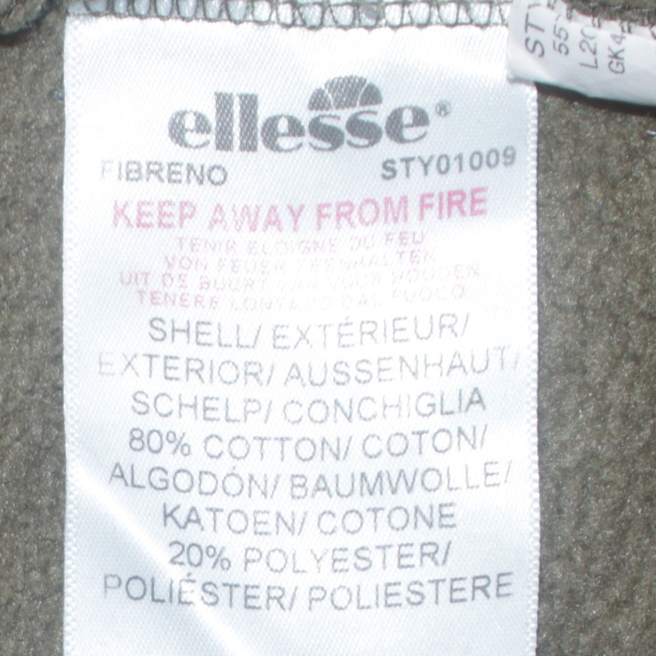 Ellesse Mens Green 1/2 Zip Hoodie Small Logo Sports Fleece