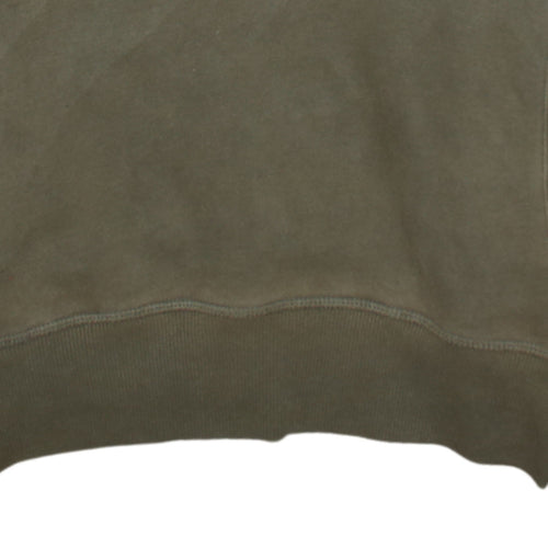 Ellesse Mens Green 1/2 Zip Hoodie Small Logo Sports Fleece