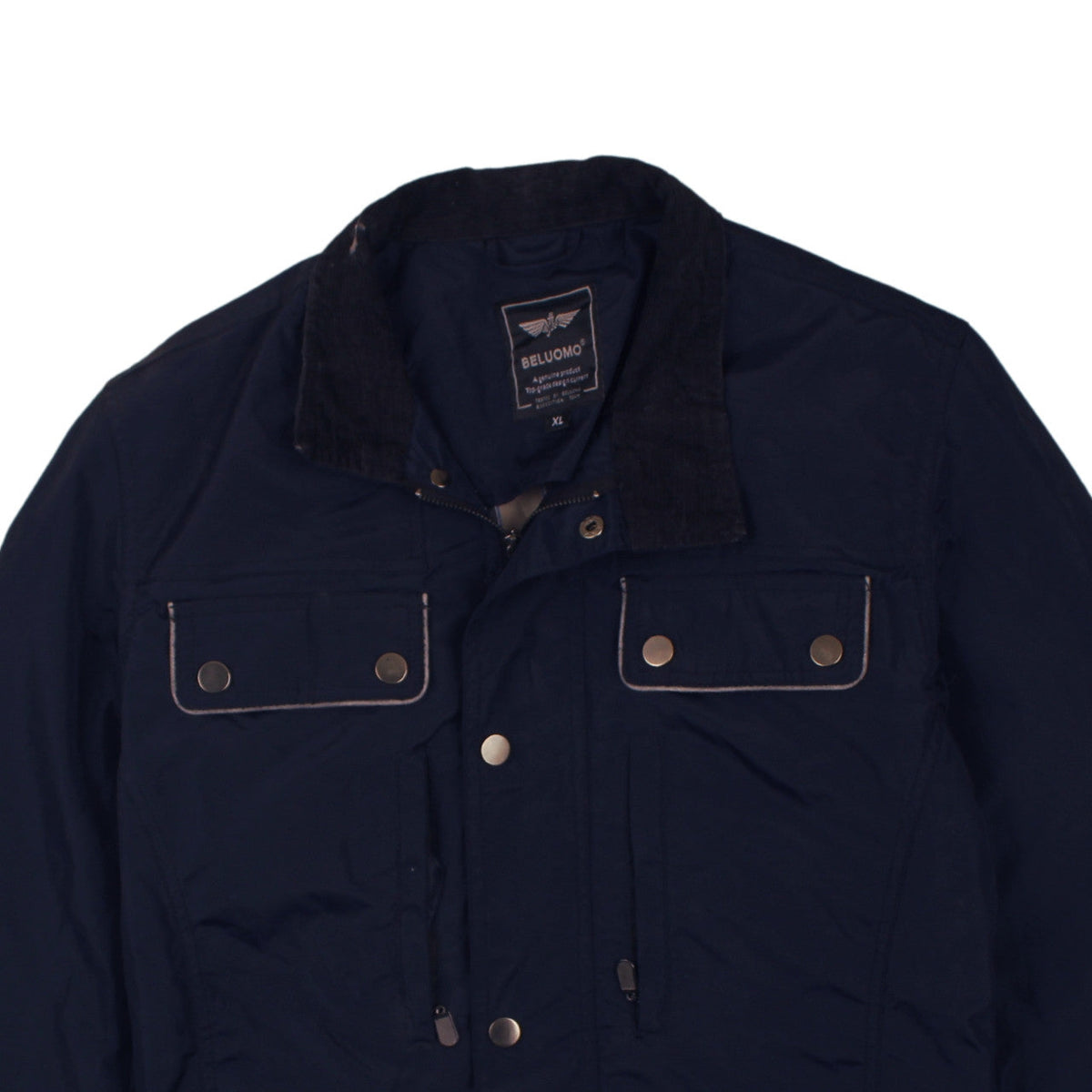 Additional view of Beluomo Men's Navy Jacket XL – Casual Expedition Style Outerwear