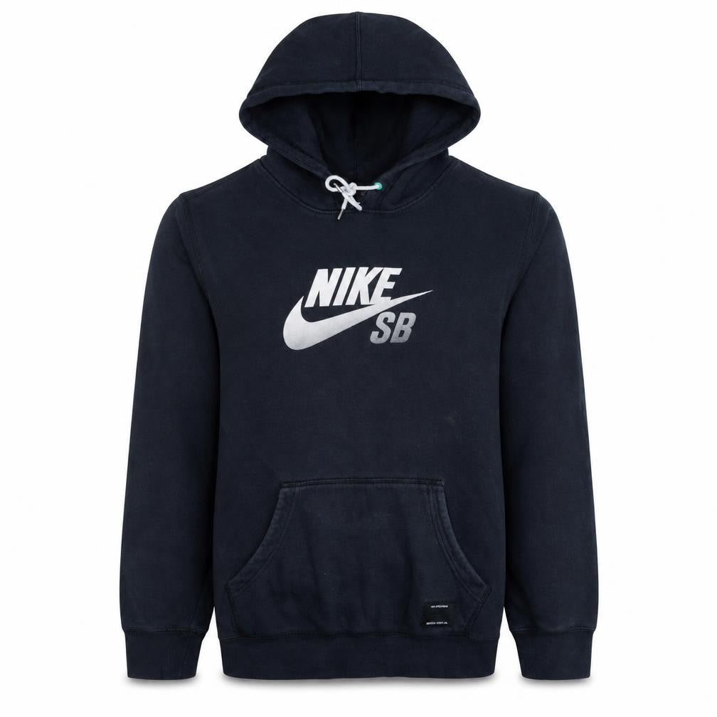 Front view of Nike SB Men's Black Pullover Hoodie Small Logo Skate Fleece