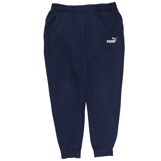 Puma Men Blue XL Sweatpants Elastic Waist Fleece Joggers