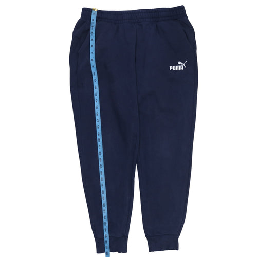 Puma Men Blue XL Sweatpants Elastic Waist Fleece Joggers