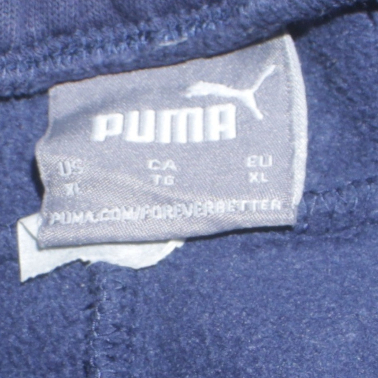 Puma Men Blue XL Sweatpants Elastic Waist Fleece Joggers