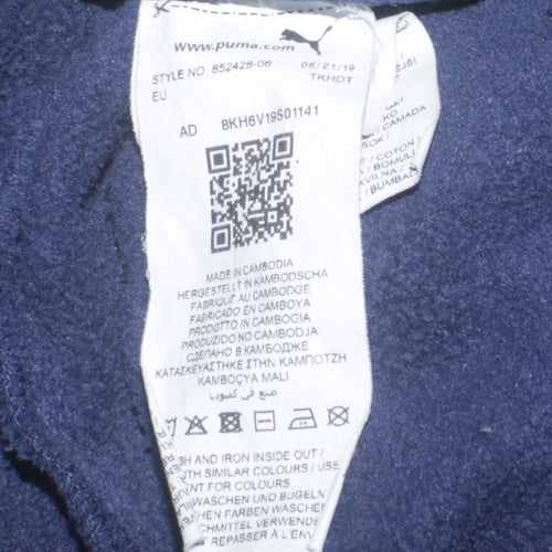 Puma Men Blue XL Sweatpants Elastic Waist Fleece Joggers