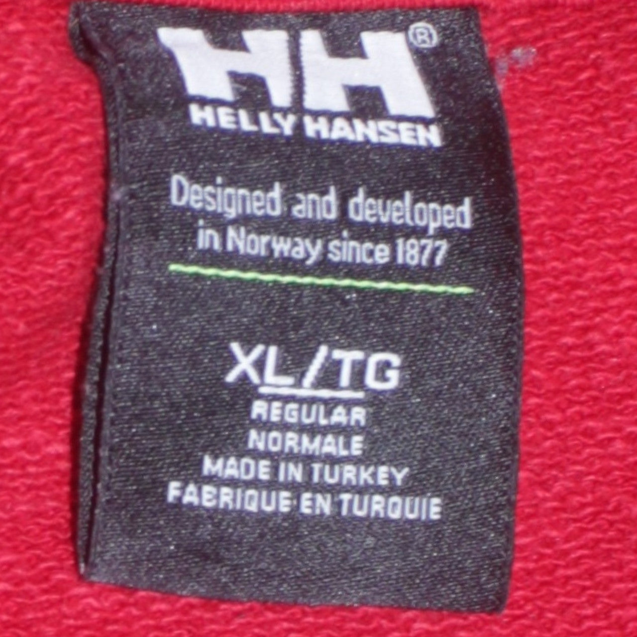 Helly Hansen Men's Red Pullover Hoodie XL Regular Cotton