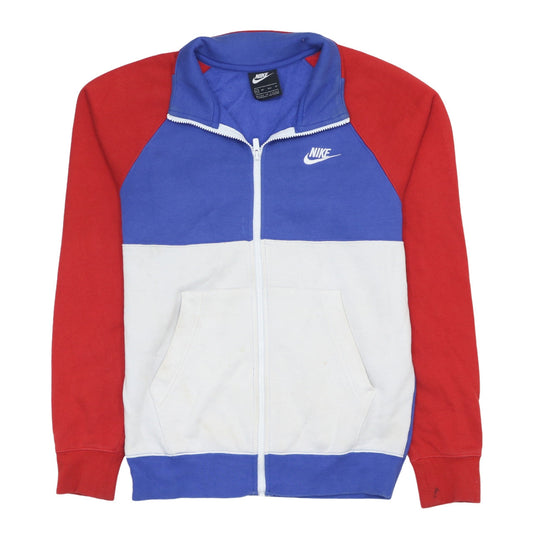 Nike Men's Blue Red White Full Zip Hoodie XS Sports Style