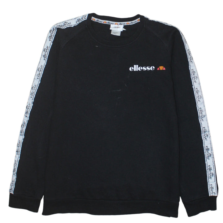 Ellesse Boys Black 14 Years Pullover Sweatshirt with Logo Trim
