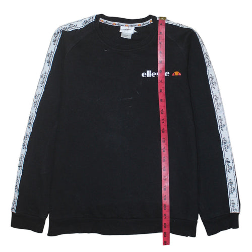 Ellesse Boys Black 14 Years Pullover Sweatshirt with Logo Trim