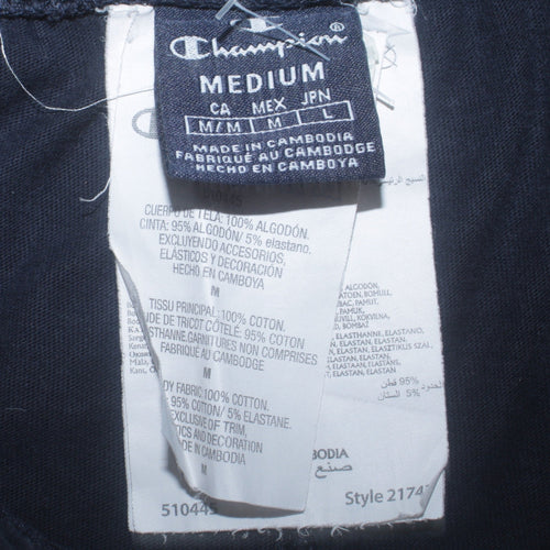 Champion Men's Black Jogger Trousers Medium Cotton Blend