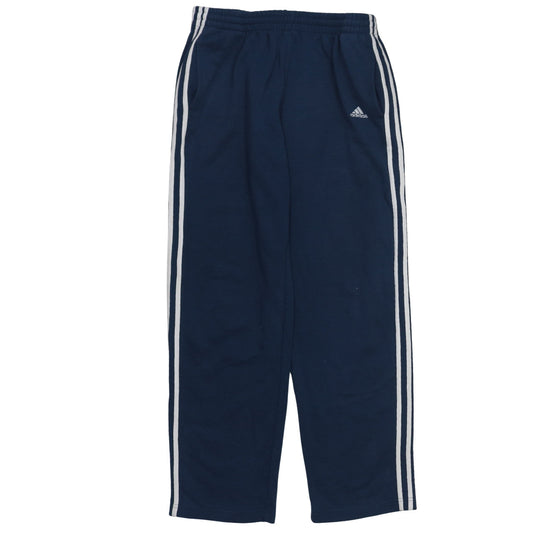 Adidas Men Blue Striped Sweatpants Medium Regular Fit