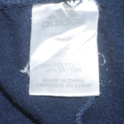 Adidas Men Blue Striped Sweatpants Medium Regular Fit