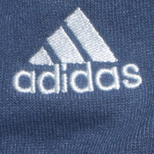 Adidas Men Blue Striped Sweatpants Medium Regular Fit