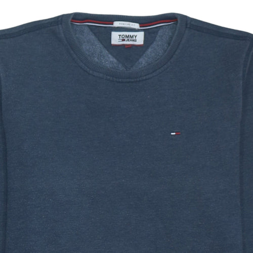 Tommy Jeans Men's Blue Regular Fit Crew Neck Sweatshirt M