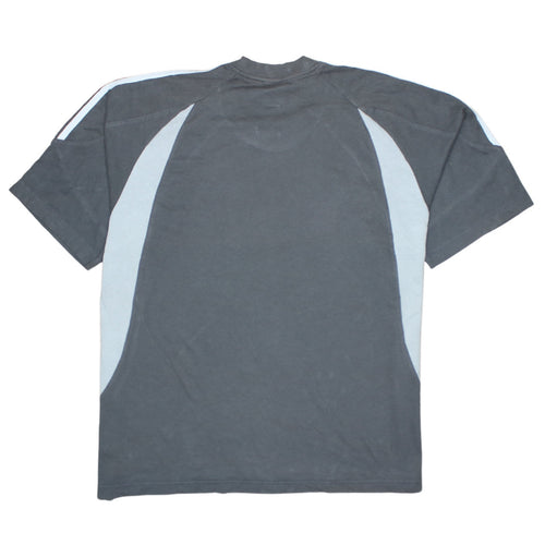 Adidas Men's Grey 2XL Crew Neck Colourblock Sports T-Shirt