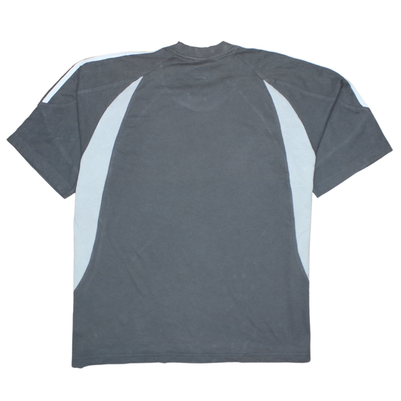 Adidas Men's Grey 2XL Crew Neck Colourblock Sports T-Shirt