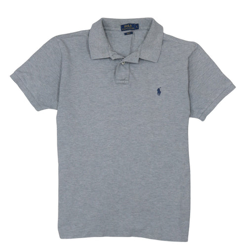 Ralph Lauren Men's Grey Slim Fit Cotton Polo Shirt L