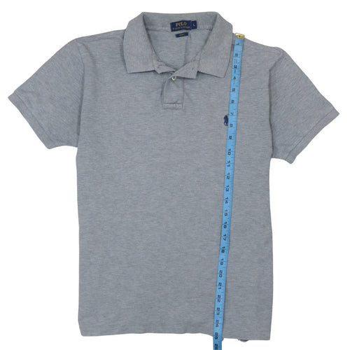 Ralph Lauren Men's Grey Slim Fit Cotton Polo Shirt L