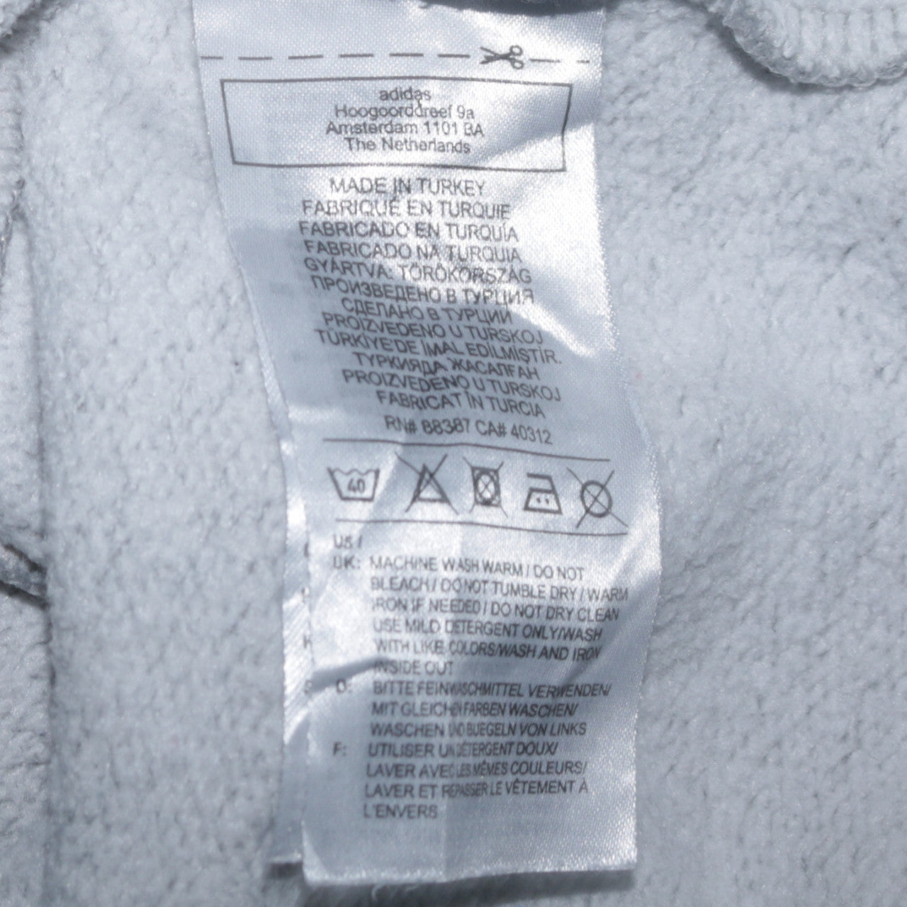 Adidas Men's Grey Pullover Hoodie Small Logo Fleece Sweatshirt