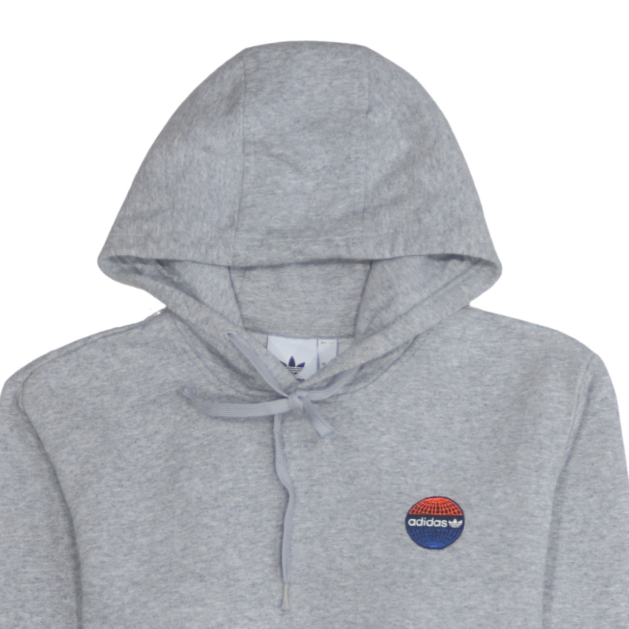 Adidas Men's Grey Pullover Hoodie Small Logo Fleece Sweatshirt