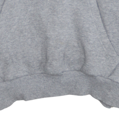 Adidas Men's Grey Pullover Hoodie Small Logo Fleece Sweatshirt