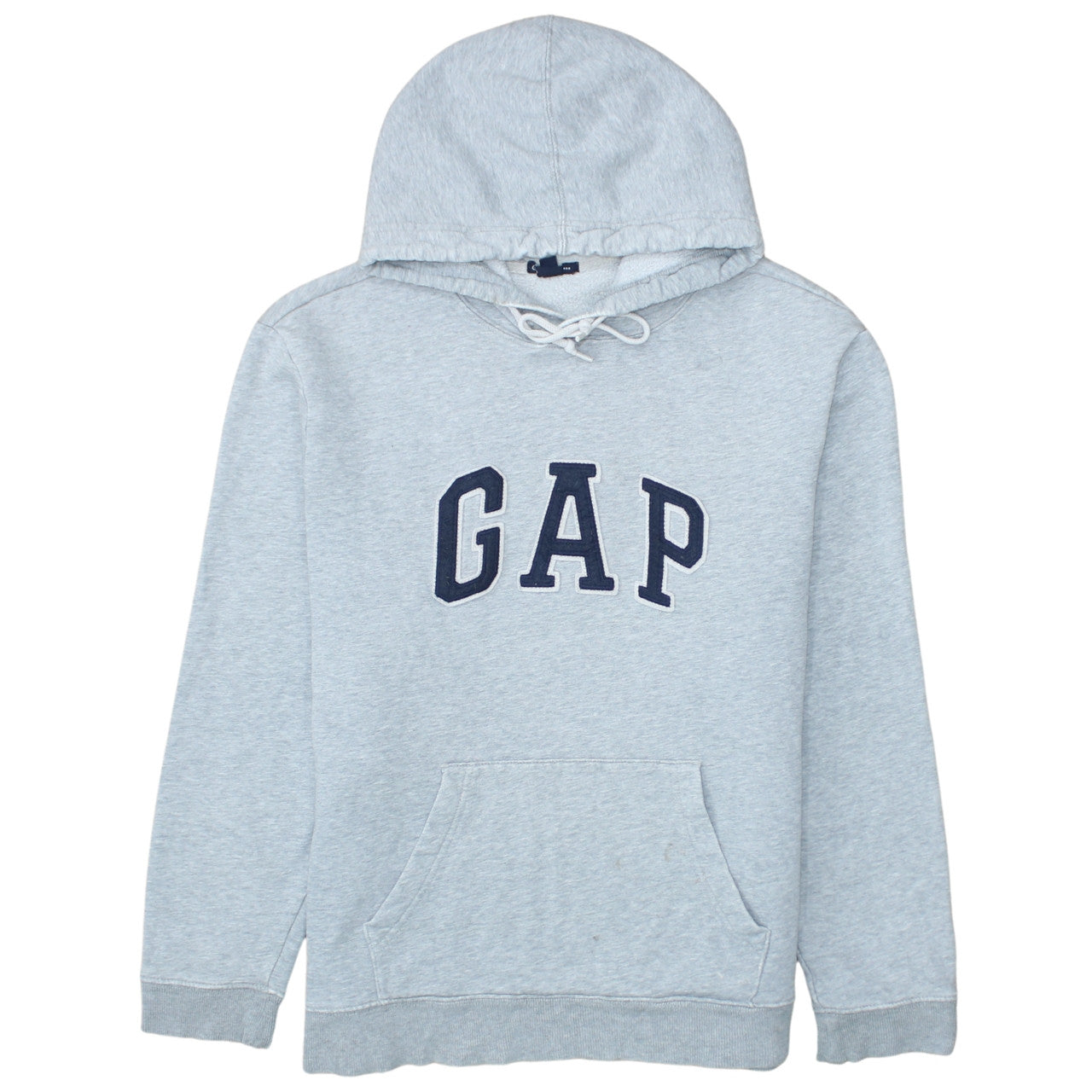 GAP Womens Grey Pullover Hoodie L Hooded Logo Casual Sweatshirt