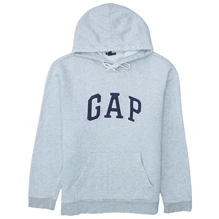 GAP Womens Grey Pullover Hoodie L Hooded Logo Casual Sweatshirt