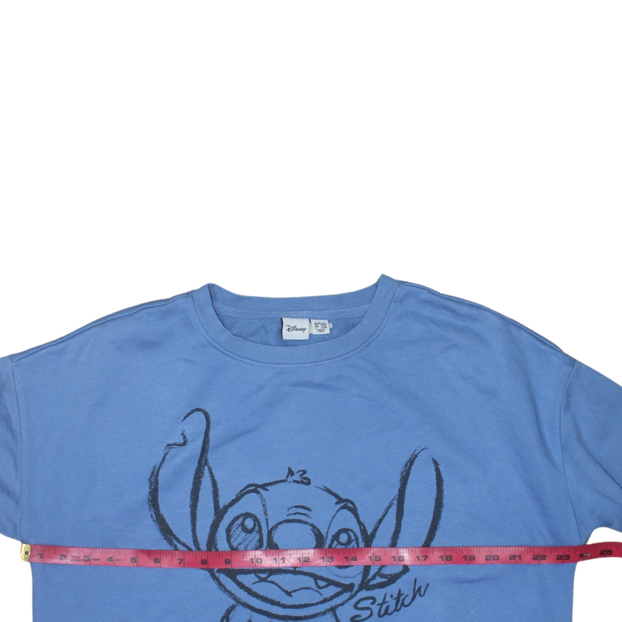 Disney Primark Women Blue Stitch Sweatshirt L 14/16 Long Sleeve Crew Neck