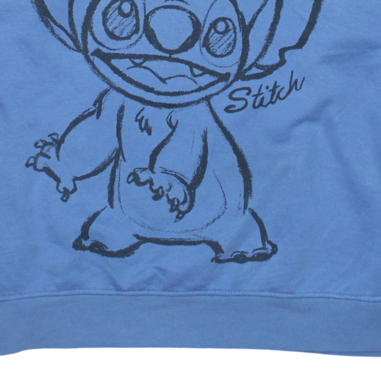 Disney Primark Women Blue Stitch Sweatshirt L 14/16 Long Sleeve Crew Neck