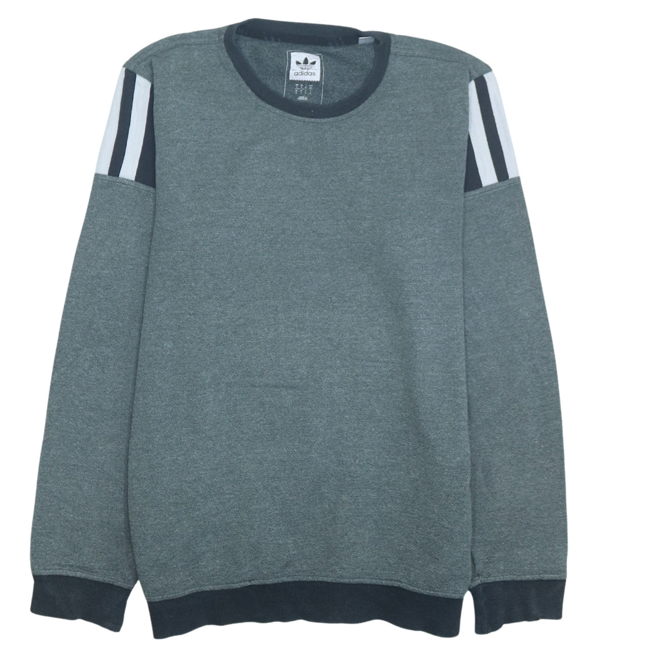 Adidas Men’s Grey Regular Fit Crew Neck Sweatshirt Size M