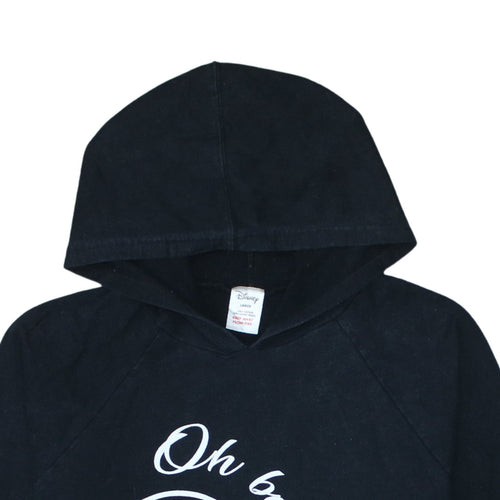 Disney Women’s Black Hoodie Large Mickey Mouse Oh Boy Cotton Pullover