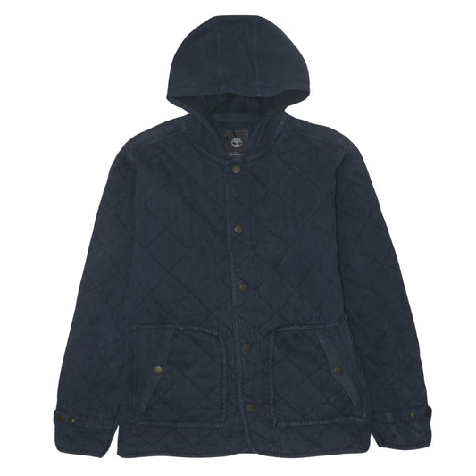 Timberland Earthkeepers Men's Blue Quilted Hooded Jacket M