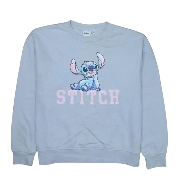 Primark Disney Women Blue Stitch Sweatshirt Size 12/14 Pullover