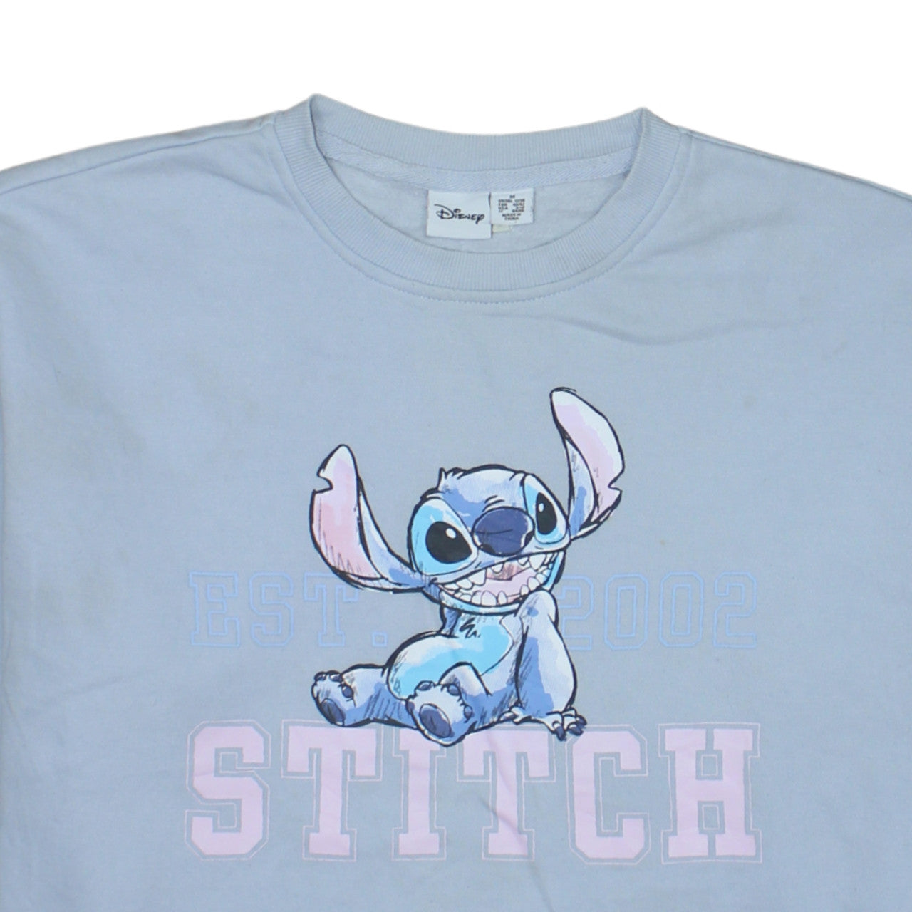 Primark Disney Women Blue Stitch Sweatshirt Size 12/14 Pullover