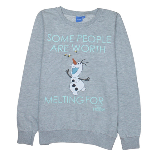 Disney Teens Grey Olaf Frozen Pullover Sweatshirt Size 8
