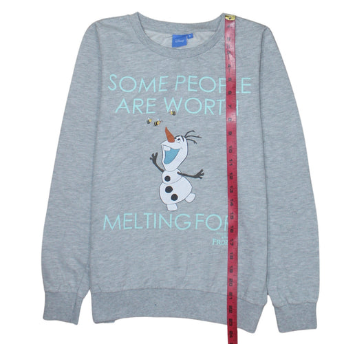 Disney Teens Grey Olaf Frozen Pullover Sweatshirt Size 8