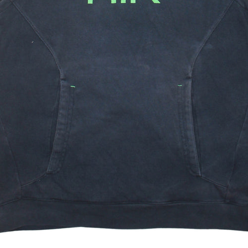 Nike Boys Black Sleeveless Pullover Hoodie XL 158-170cm Graphic Print Cotton Blend