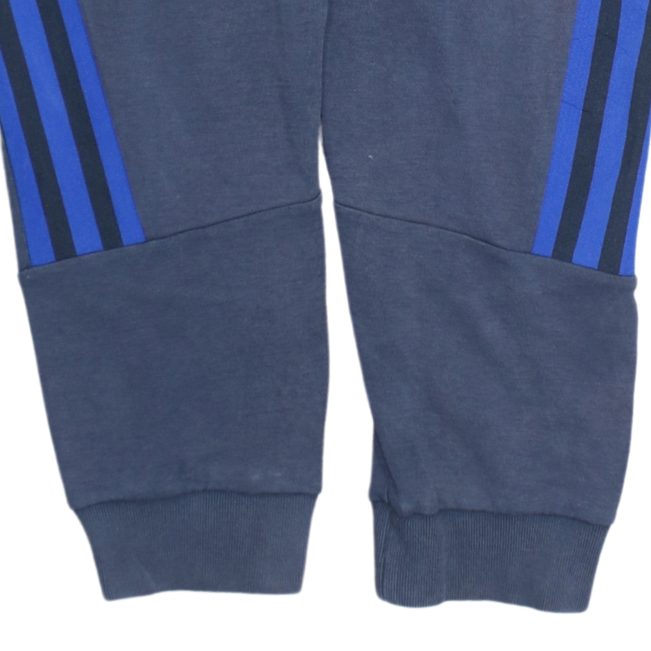 Adidas Men Blue Jogger Sweatpants L Elastic Waist Tapered Fit