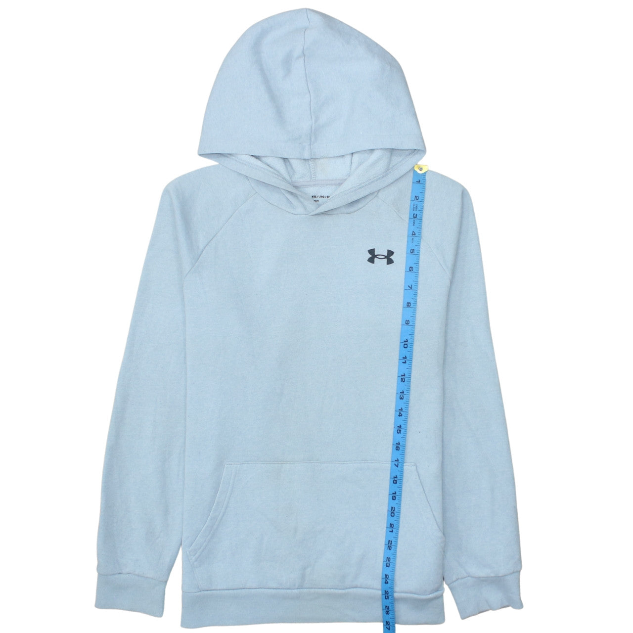 Under Armour Boys Light Blue Pullover Hoodie YXL Loose Fit