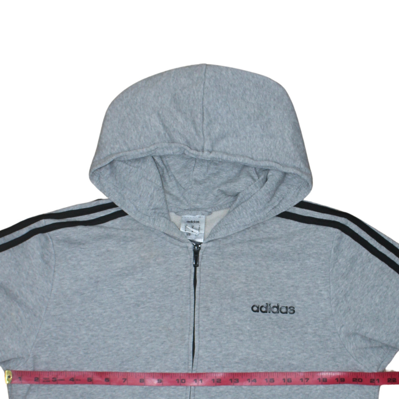Adidas Men's Grey Full Zip Hoodie M Sportswear Hooded Sweatshirt