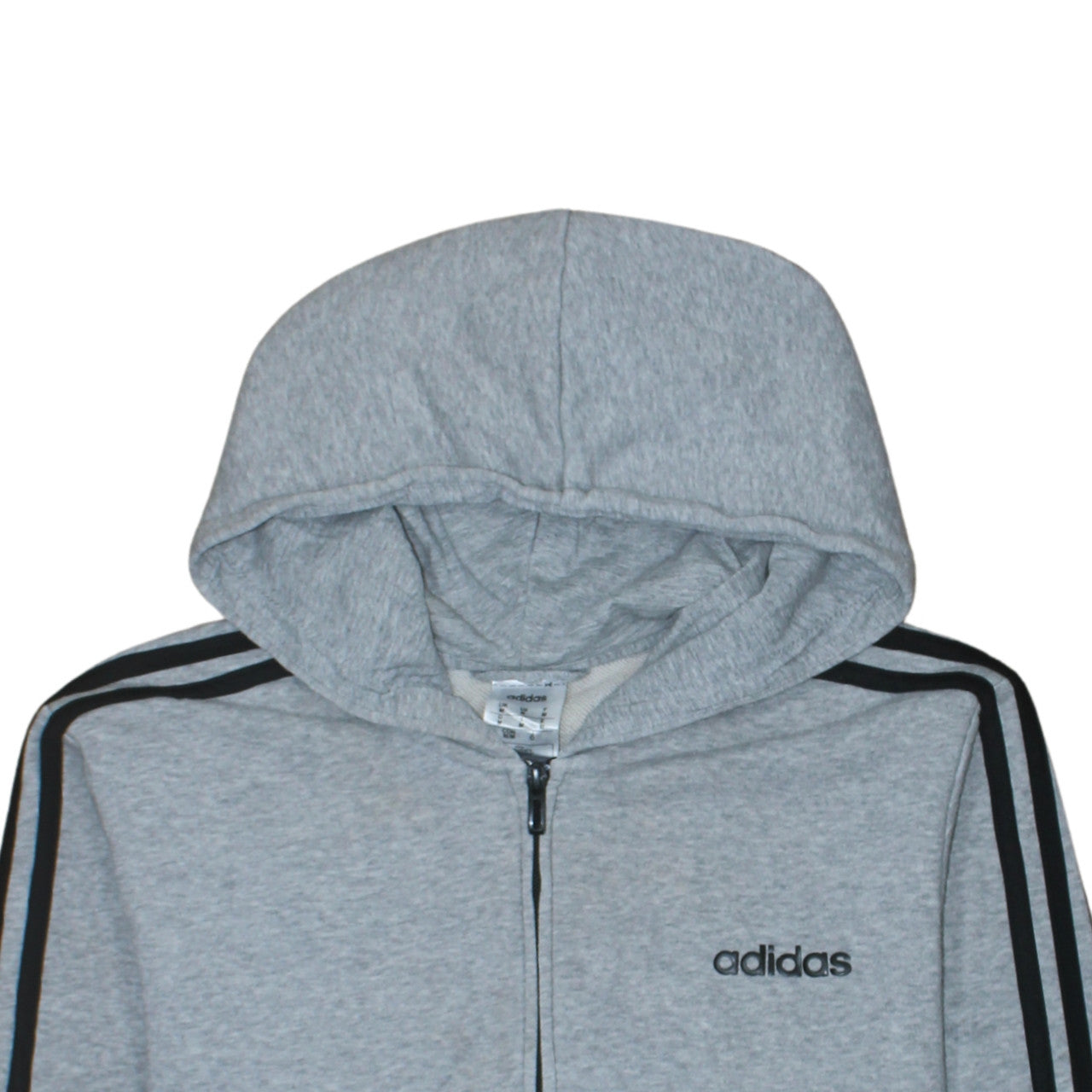 Adidas Men's Grey Full Zip Hoodie M Sportswear Hooded Sweatshirt